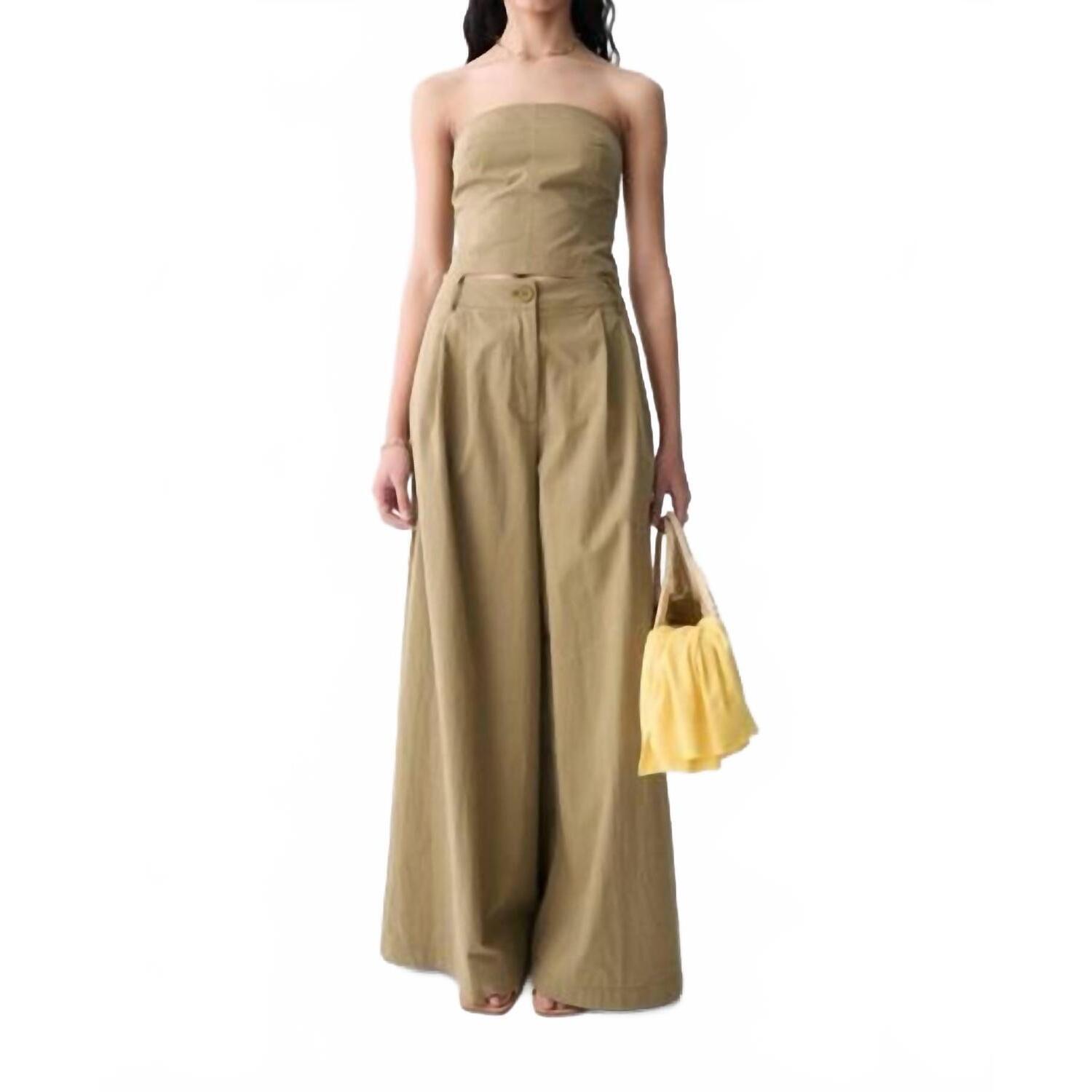 New Dluc Louna Strapless Top In Army